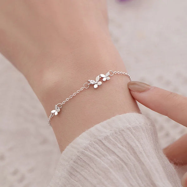 Bracelet Butterfly Diamond Silver