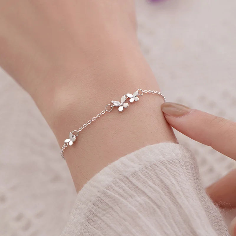 Bracelet Butterfly Diamond Silver
