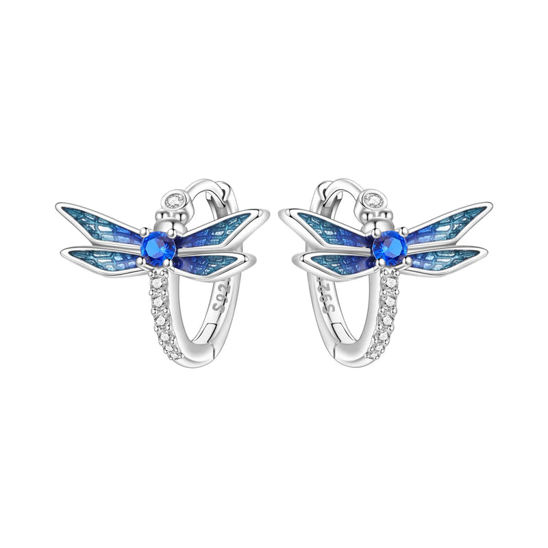 Earrings Silver Butterfly Elegant
