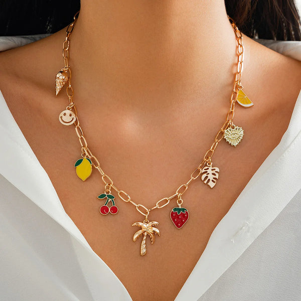 Necklace Cherry Charm Varieties