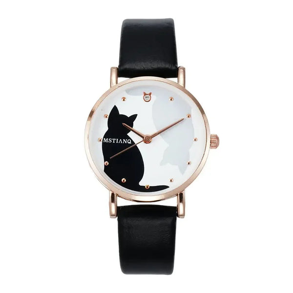 Watch Cat Korean Quartz Leather