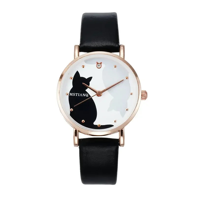 Watch Cat Korean Quartz Leather