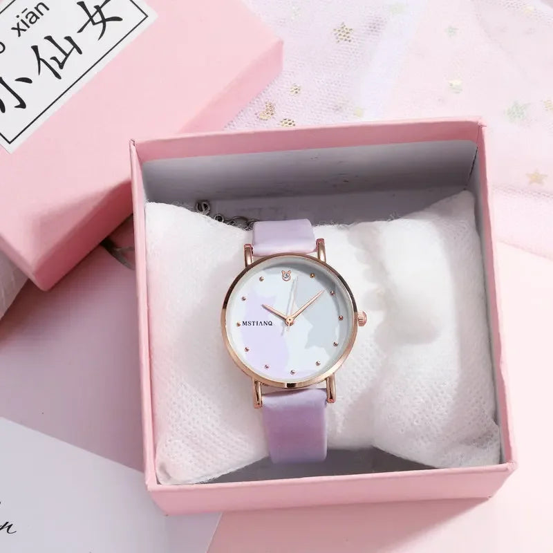 Watch Cat Korean Quartz Leather