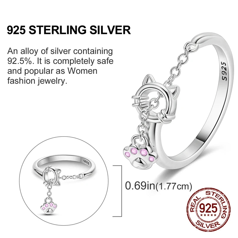 Ring Cat S925 Cute