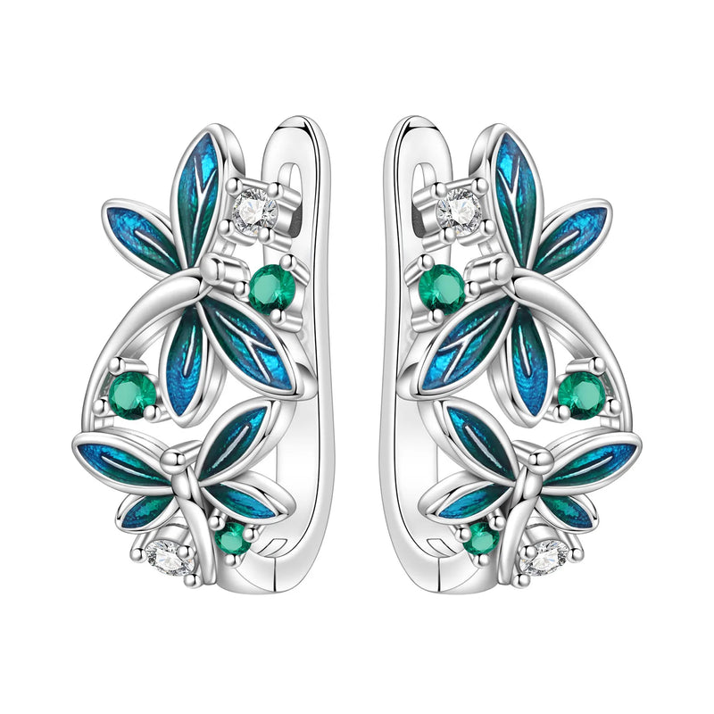 Earrings Silver Butterfly Elegant