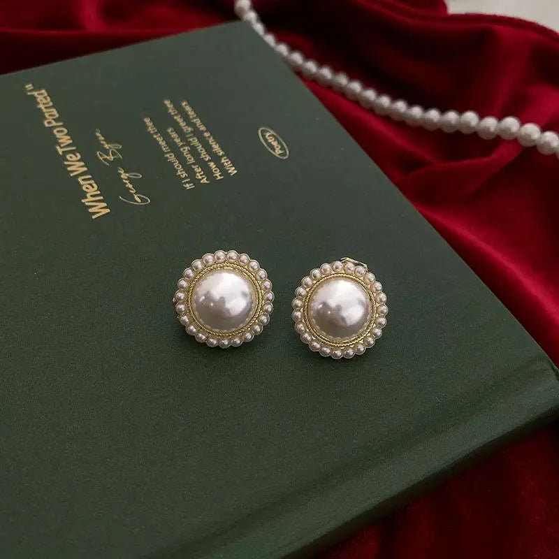 Earrings Retro Pearl Clip No Piercing Varieties