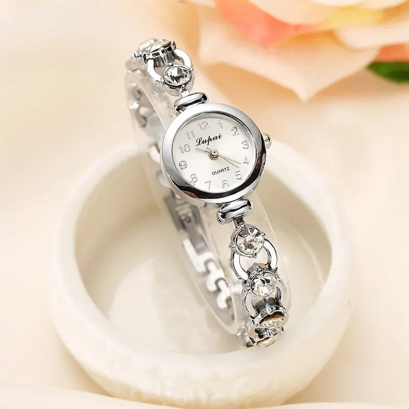 Watch Alloy Rhinestone Bracelet