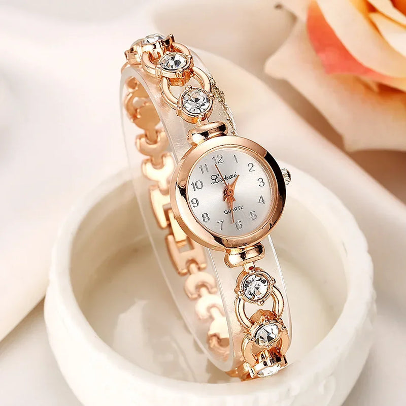 Watch Alloy Rhinestone Bracelet