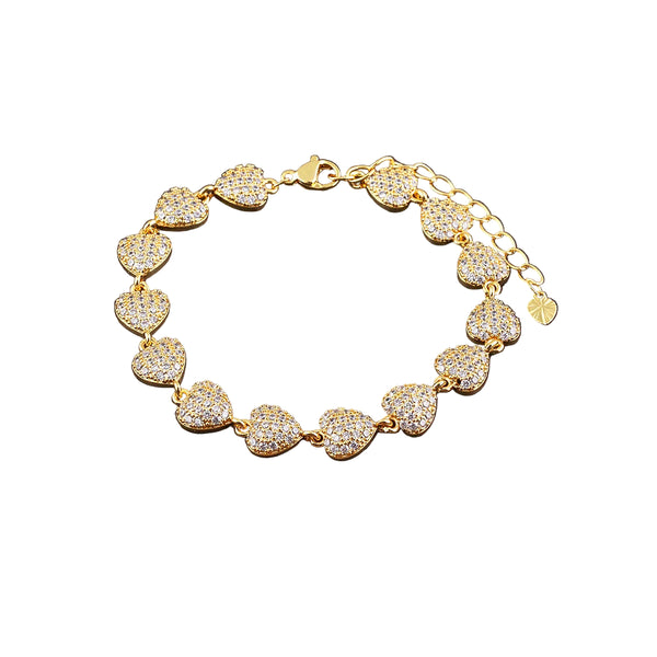 Bracelet Gold Heart Chain