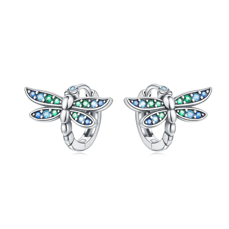 Earrings Silver Butterfly Elegant