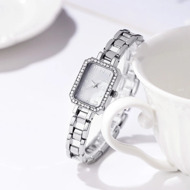 Watch Diamond Silver Quartz
