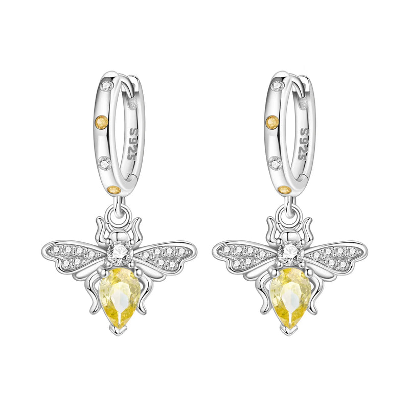 Earrings Silver Butterfly Elegant