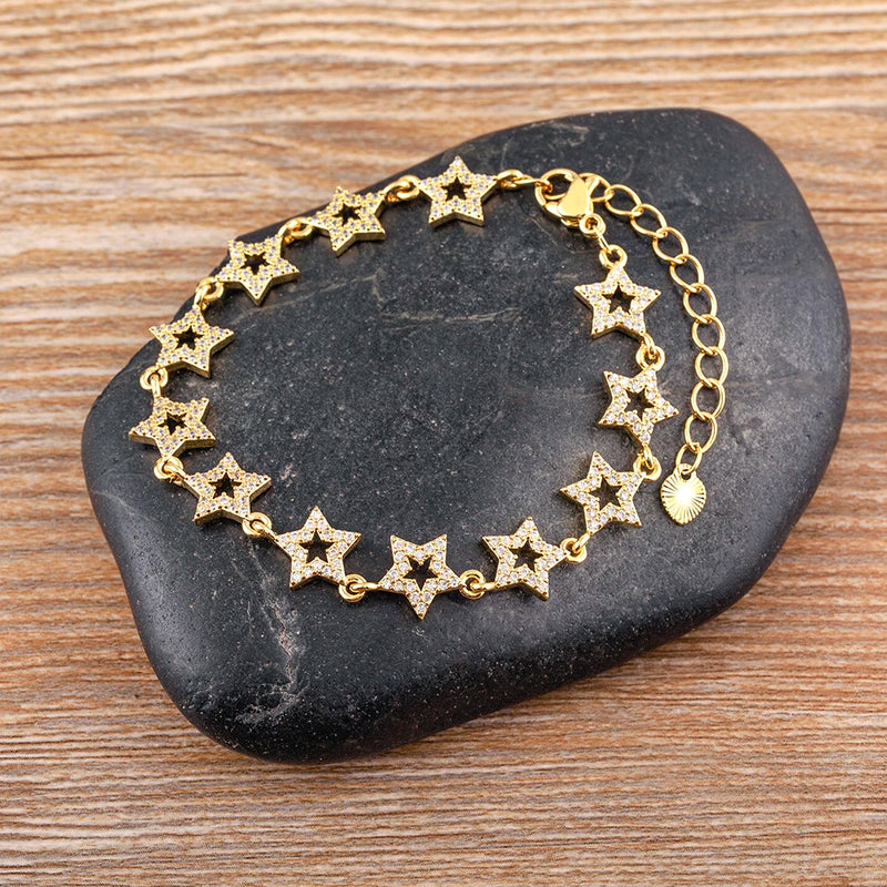 Bracelet Gold Heart Chain