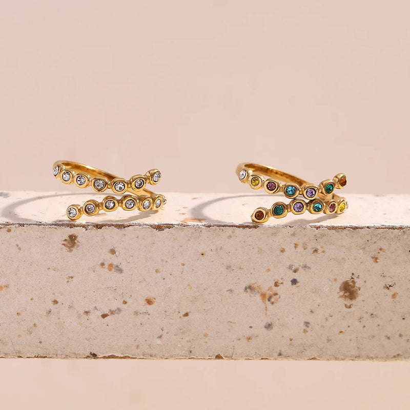 Ring Cross Rhinestone