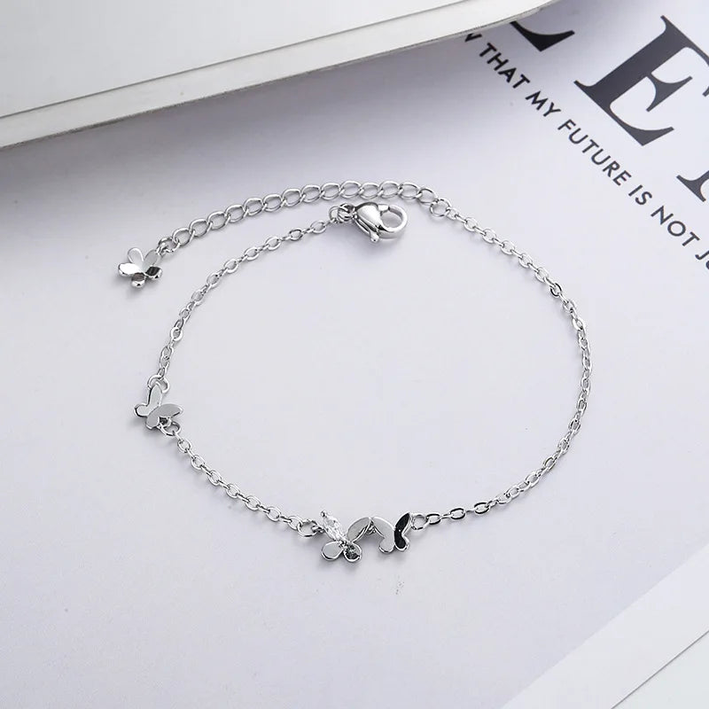 Bracelet Butterfly Diamond Silver