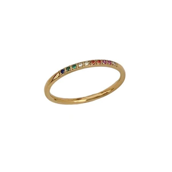 Ring Rainbow Zircon Stack