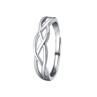 Ring Couple Crystal Wave