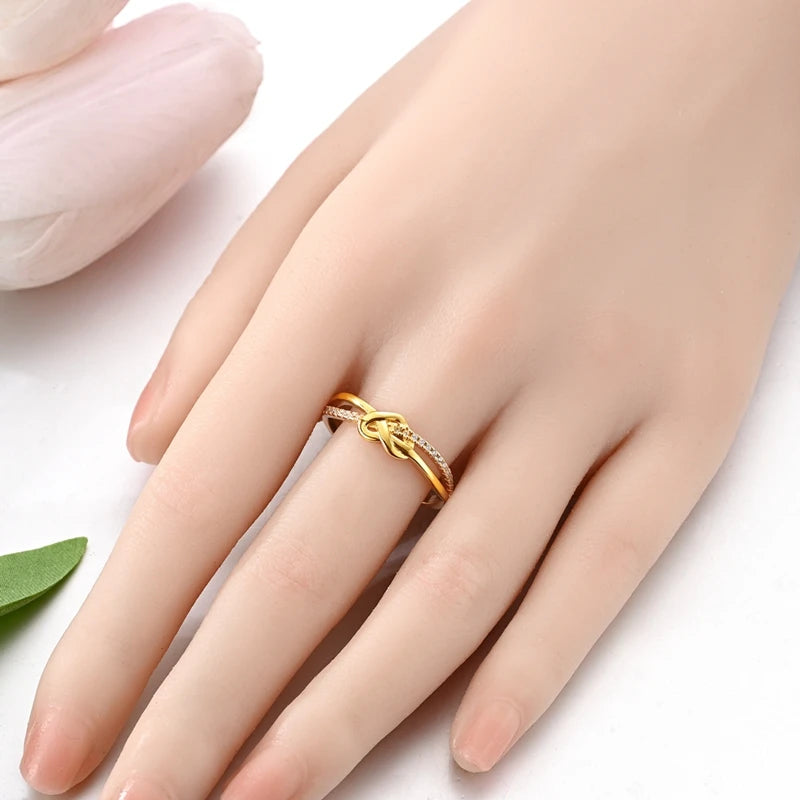 Ring Gold Knot Silver