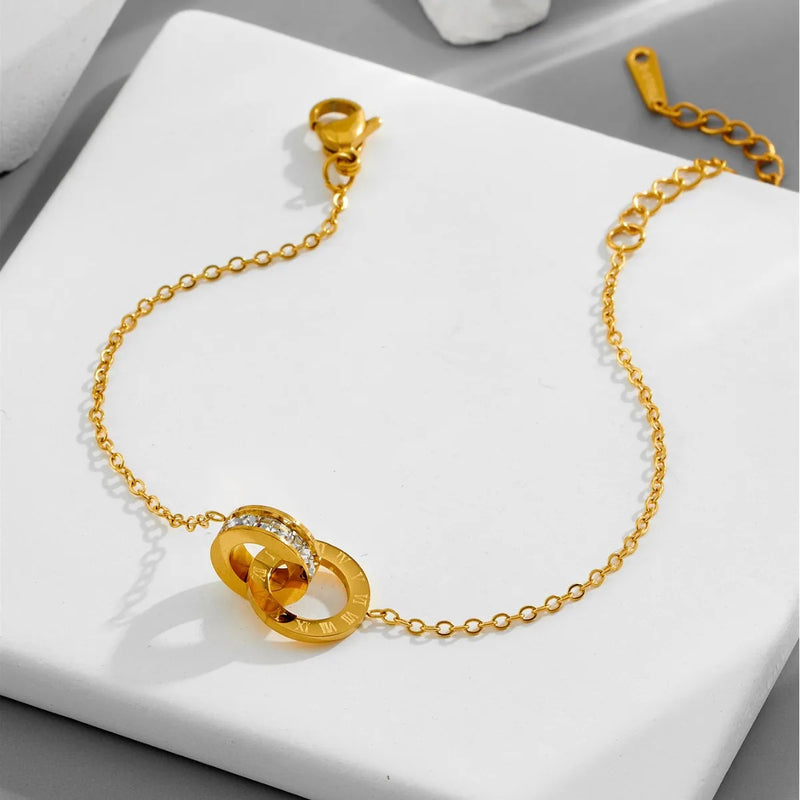 Bracelet Roman Numeral Gold