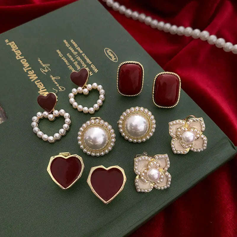 Earrings Retro Pearl Clip No Piercing Varieties