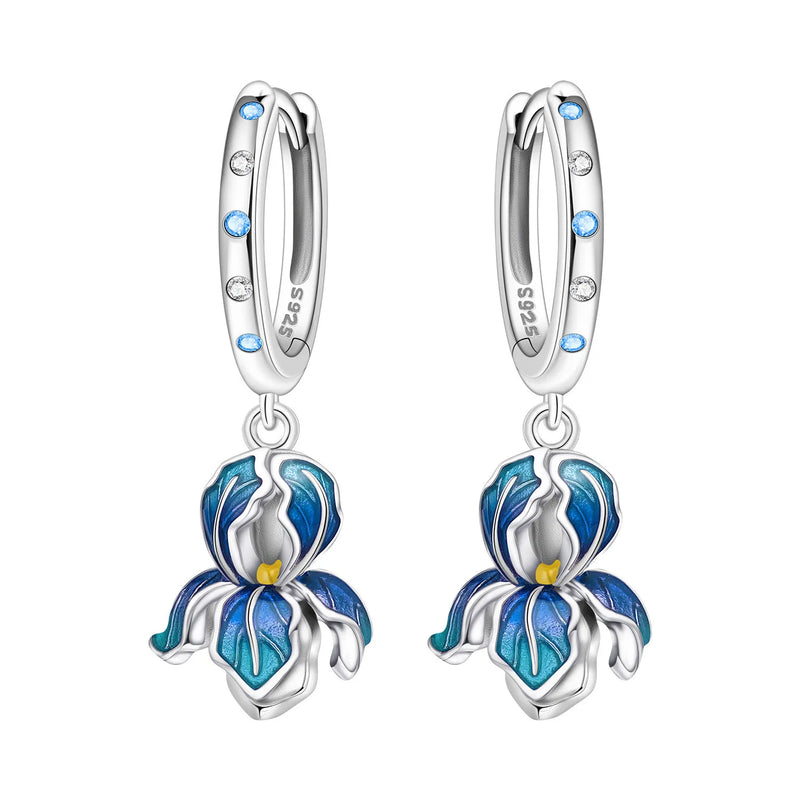 Earrings Silver Butterfly Elegant