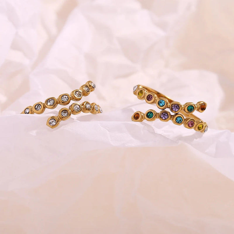 Ring Cross Rhinestone