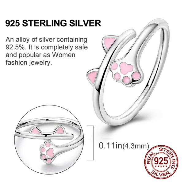 Ring Cat S925 Cute