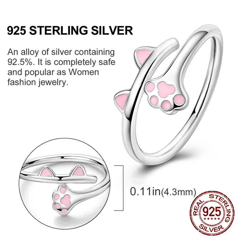Ring Cat S925 Cute