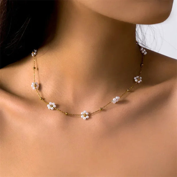 Necklace Pearl Flower
