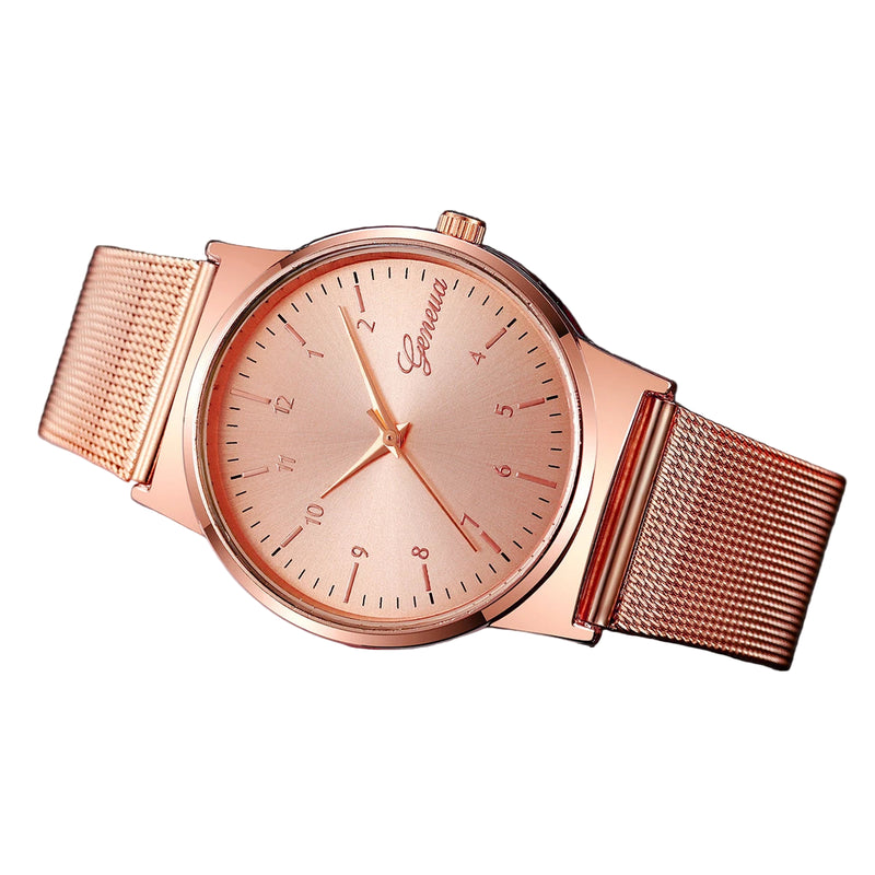 Watch Set Mesh Arabic Dial