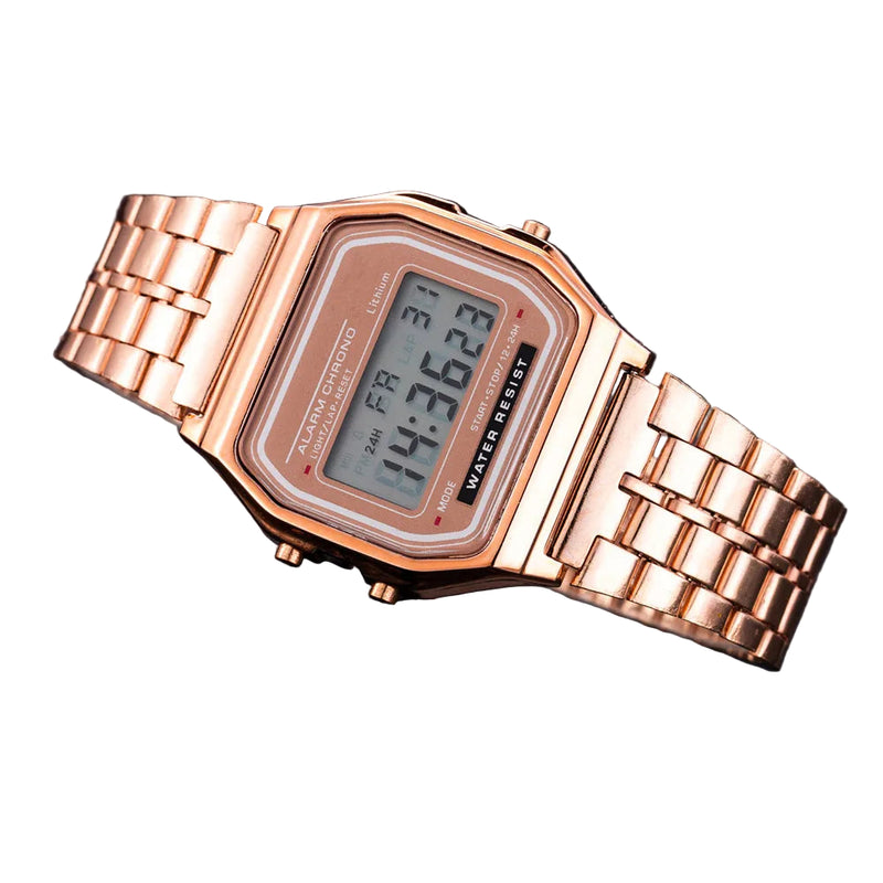 Watch Digital Rose Silver Steel