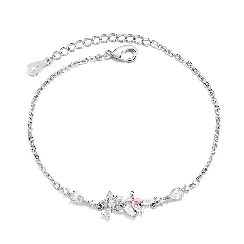 Bracelet Butterfly Diamond Silver